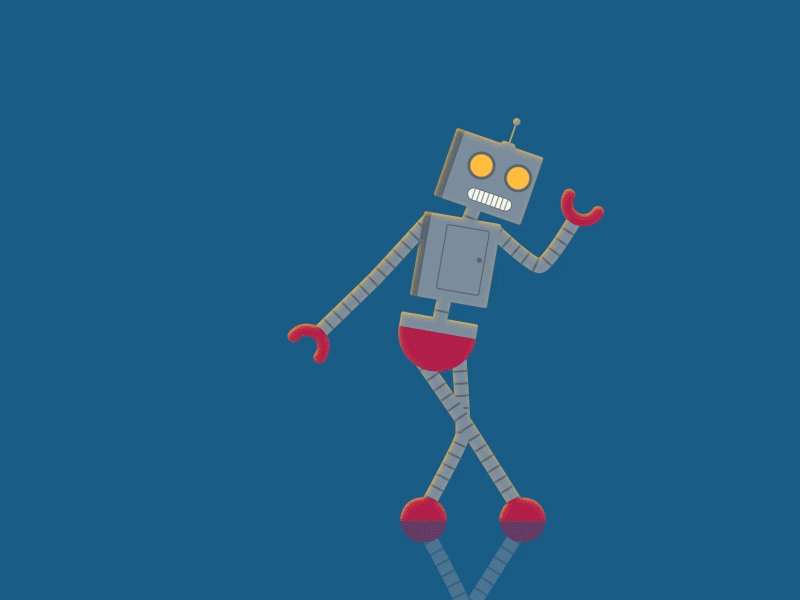 image animé d'un robot danceur'